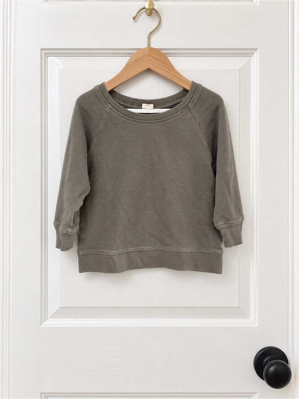 Colored Organics 2T Gray Taupe Organic Cotton Sweatshirt